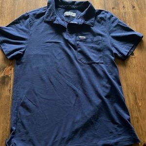 FIGS PROmens Navy Blue  Short Sleeve Polo